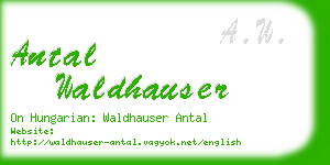 antal waldhauser business card